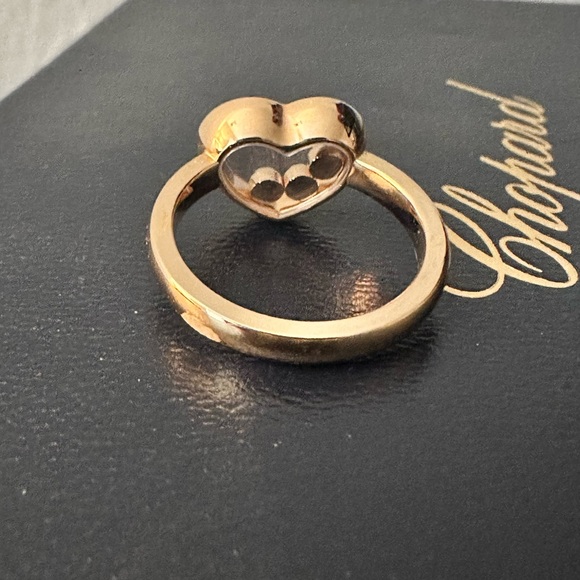 Chopard Rose Gold Heart Ring with Happy Diamonds - Picture 4 of 7